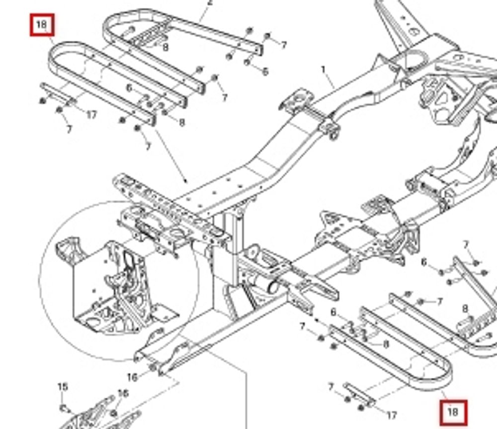 Подножка задняя 705201993 Can Am Outlander G1