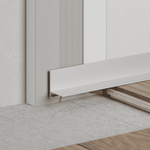 Микроплинтус для пола L-образный серебристый матовый, алюминиевый, C-05.25.2L Ликорн 26×16×2500 мм