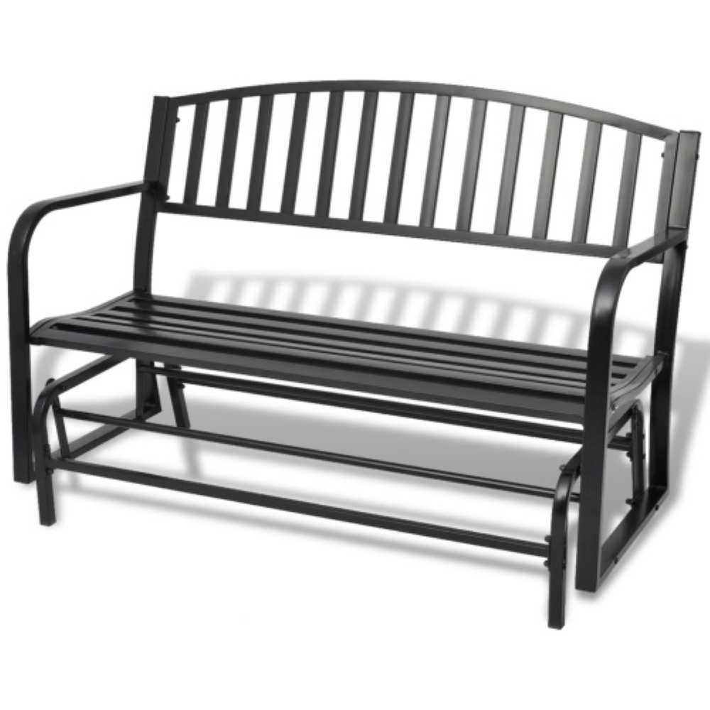 Скамейка уличная двухместная из стали Планер(Glaider) садовая