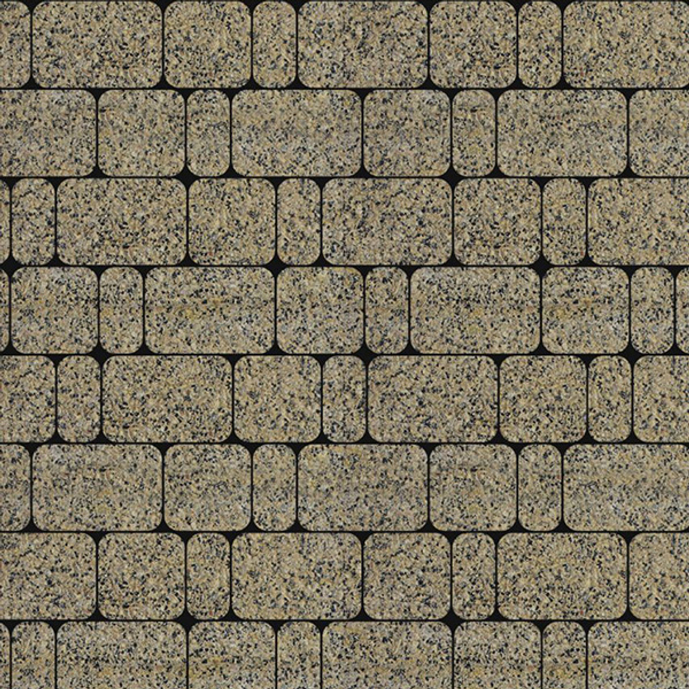 Тротуарная плитка КЛАССИКО - Гранит+ Желтый с черным, комплект из 3 видов плит