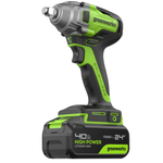 Гайковерт ударный акк. Greenworks GD24IW400, 24V,б/щет,1/2'', 400Нм,1х4Ач,ЗУ,кор (3802907CUB)