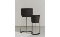 Zara Home Кашпо из металла, цвет чёрный, 45.5 см