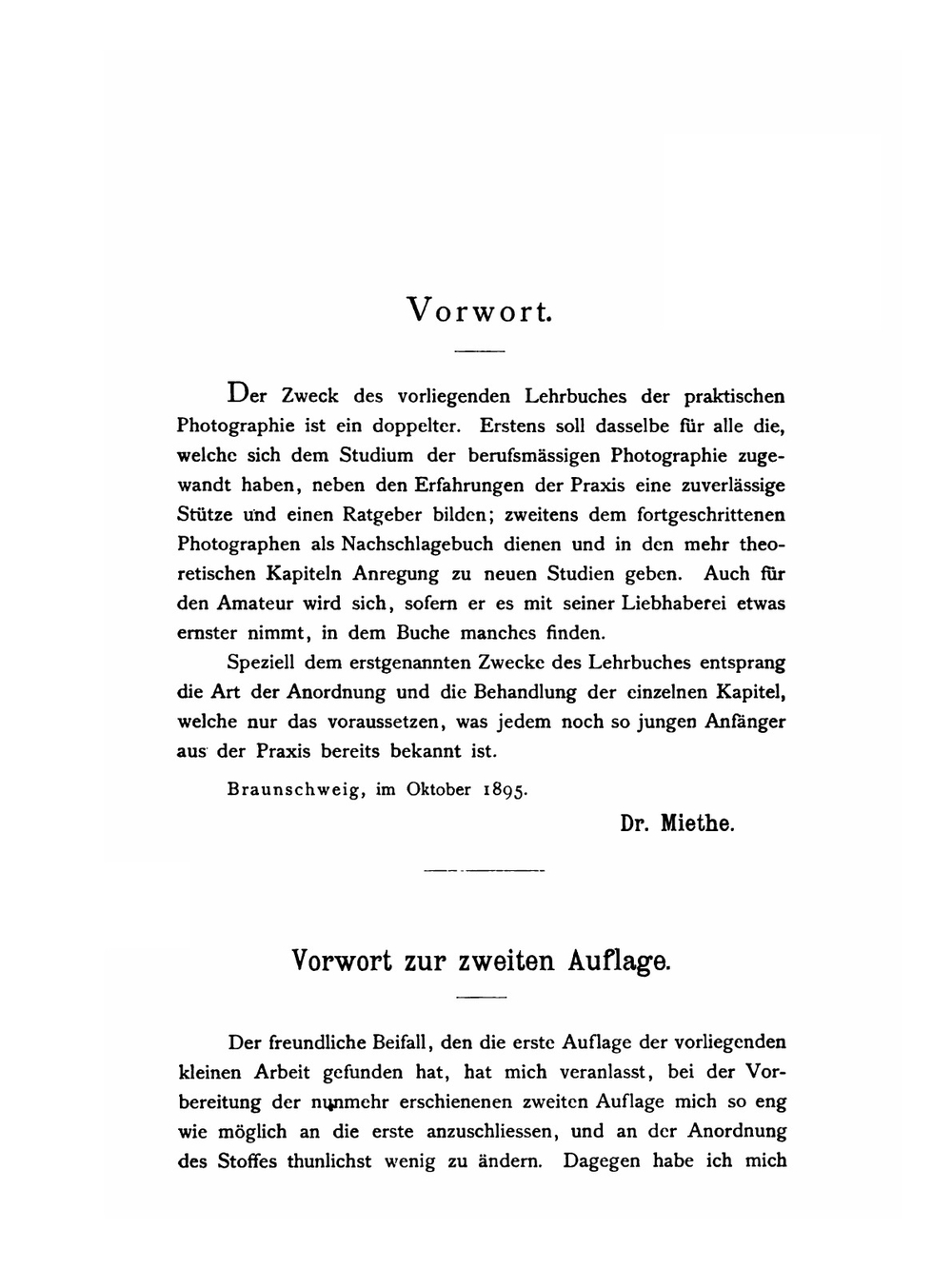 Lehrbuch der Praktischen Photographie | Adolf Miethe