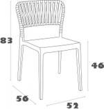 Стул пластиковый Siesta Contract Portofino, темно-серый