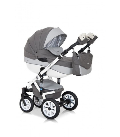 Детская коляска Riko brano ecco 3 в 1 (Серый/белый)