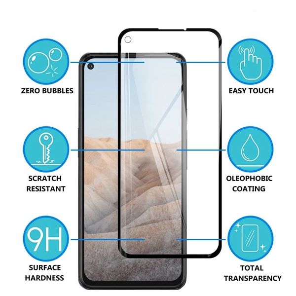 Защитное стекло 2.5d для Google Pixel 5a 5G (Black / Черное)
