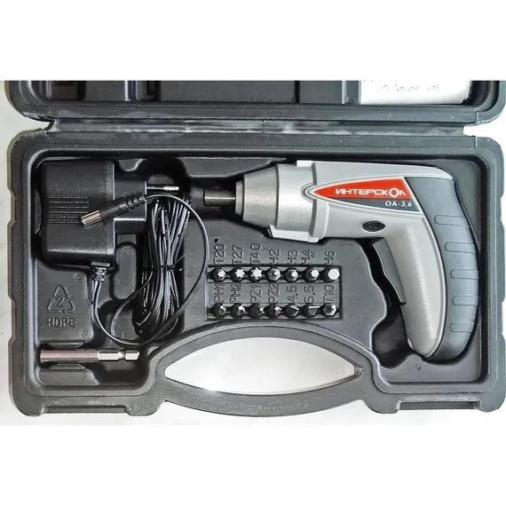 Аккумуляторная отвертка "ИНТЕРСКОЛ" ОА-3.6