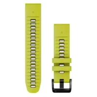 QuickFit 22mm Electric Lime/ Graphite Silicone watch band