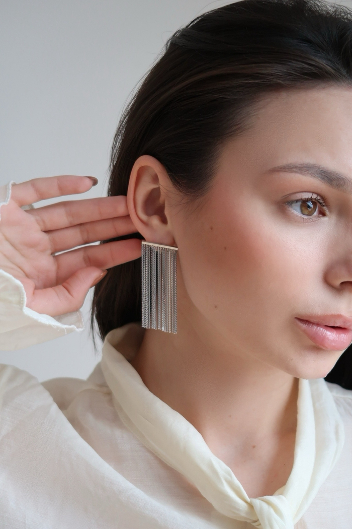 Серьги ШТОРКИ silver