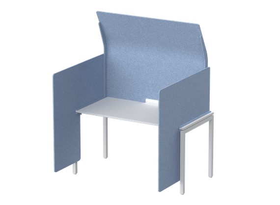 Кабина с высоким экраном-парусом и низкими боковыми стенками-ширмами 115х122х163