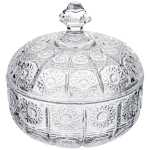 Конфетница с крышкой muza crystal 250 мл. 11,5*11,5 см. высота=11 см.