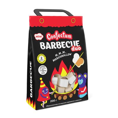 Маршмеллоу "Сonfectum Barbecue Duo" со вкусом карамели и ванили, 200гр х 10шт