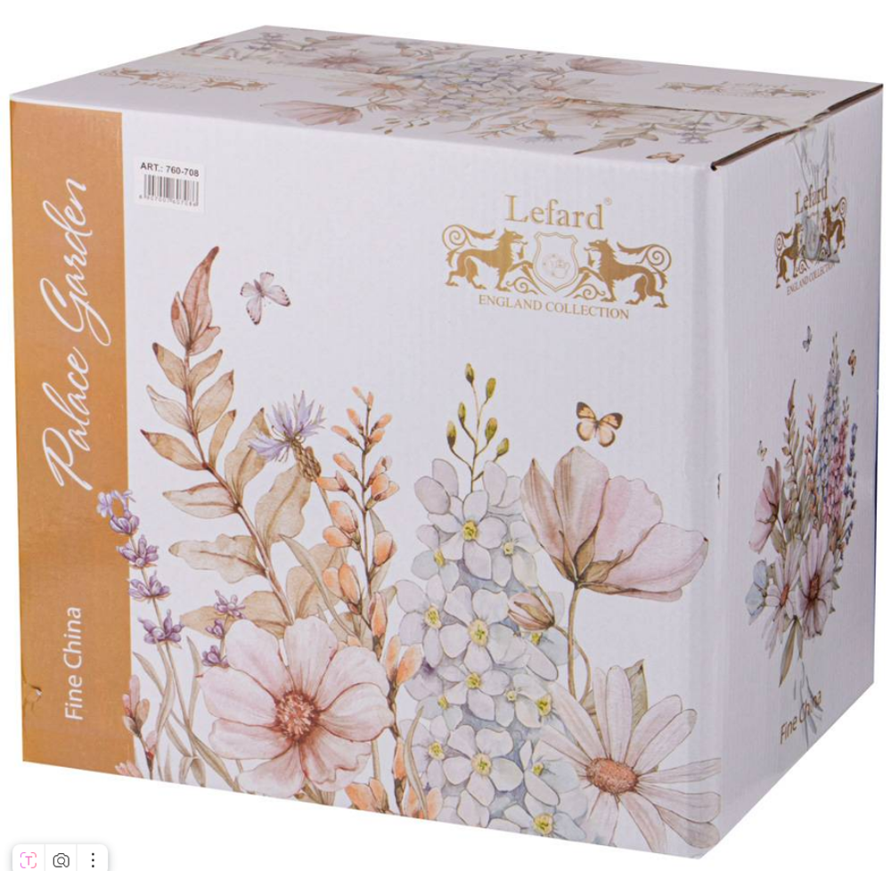 ЧАЙНЫЙ СЕРВИЗ LEFARD "ДВОРЦОВЫЙ ПАРК" 14 ПР. НА 6 ПЕР. 850/400/250 МЛ (КОР=4НАБ.)