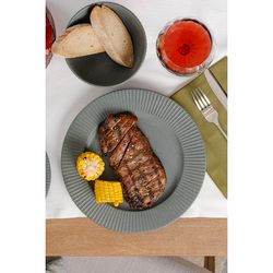 Набор обеденных тарелок Soft Ripples, Ø27 см, серые, 2 шт.