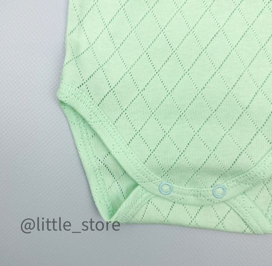 Боди ажурное с коротким рукавом, Ментоловое