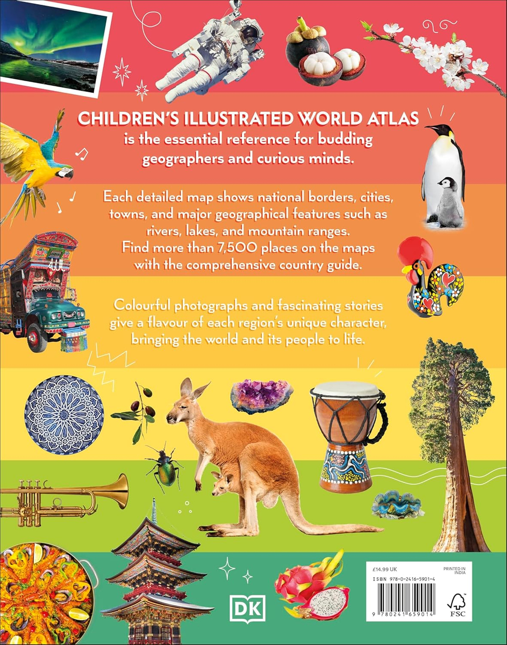 DK Publishing Childrens Illustrated World Atlas. Hardcover