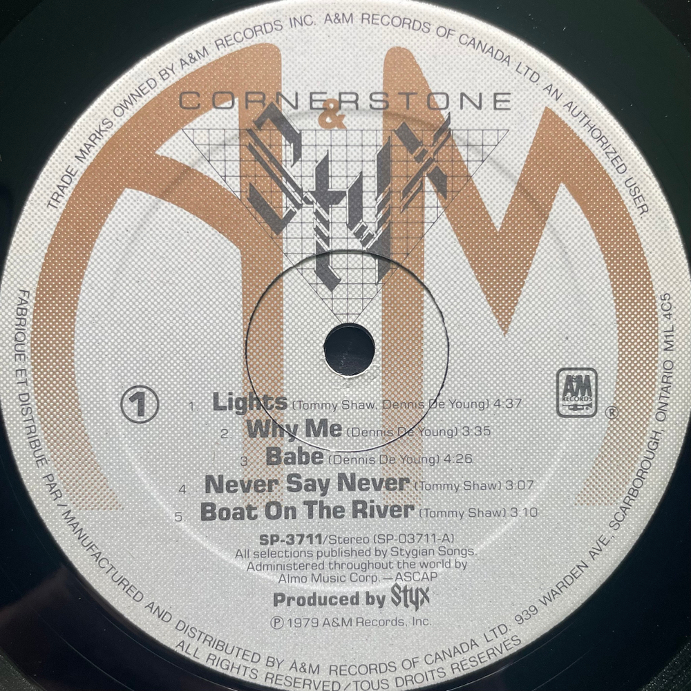 Styx ‎– Cornerstone (Канада 1979г.)