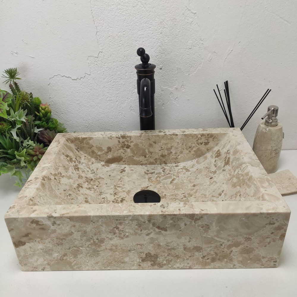 Раковина из мрамора Prau Crem SM-61580 (51*35*14)