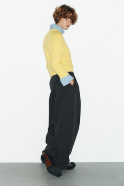 ZARA БАЗОВЫЙ СВИТЕР, ЖЕЛТЫЙ