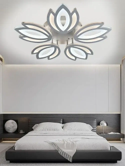 Люстра потолочная светодиодная и управлением пульт,144 Вт,регулируемая яркость и цветовой температуры 3000K-6000K,AYHOME