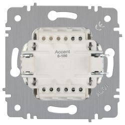 Выключатель Intro Accent 6-106-01 тройной, 10А-250В, IP20, СУ, AL/CU, белый