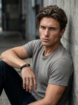 Мужской браслет на руку Змея. Авантюрин и Змеевик