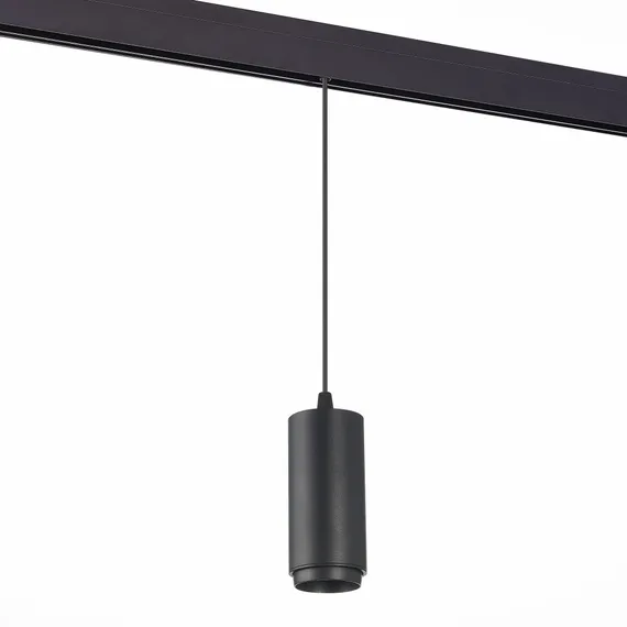 ST357.433.06 Магнитный трековый светильник подвесной ZOOM Черный LED 1*6W 3000K 667Lm Ra>80 10-60° I СКАЙЛАЙН 48V