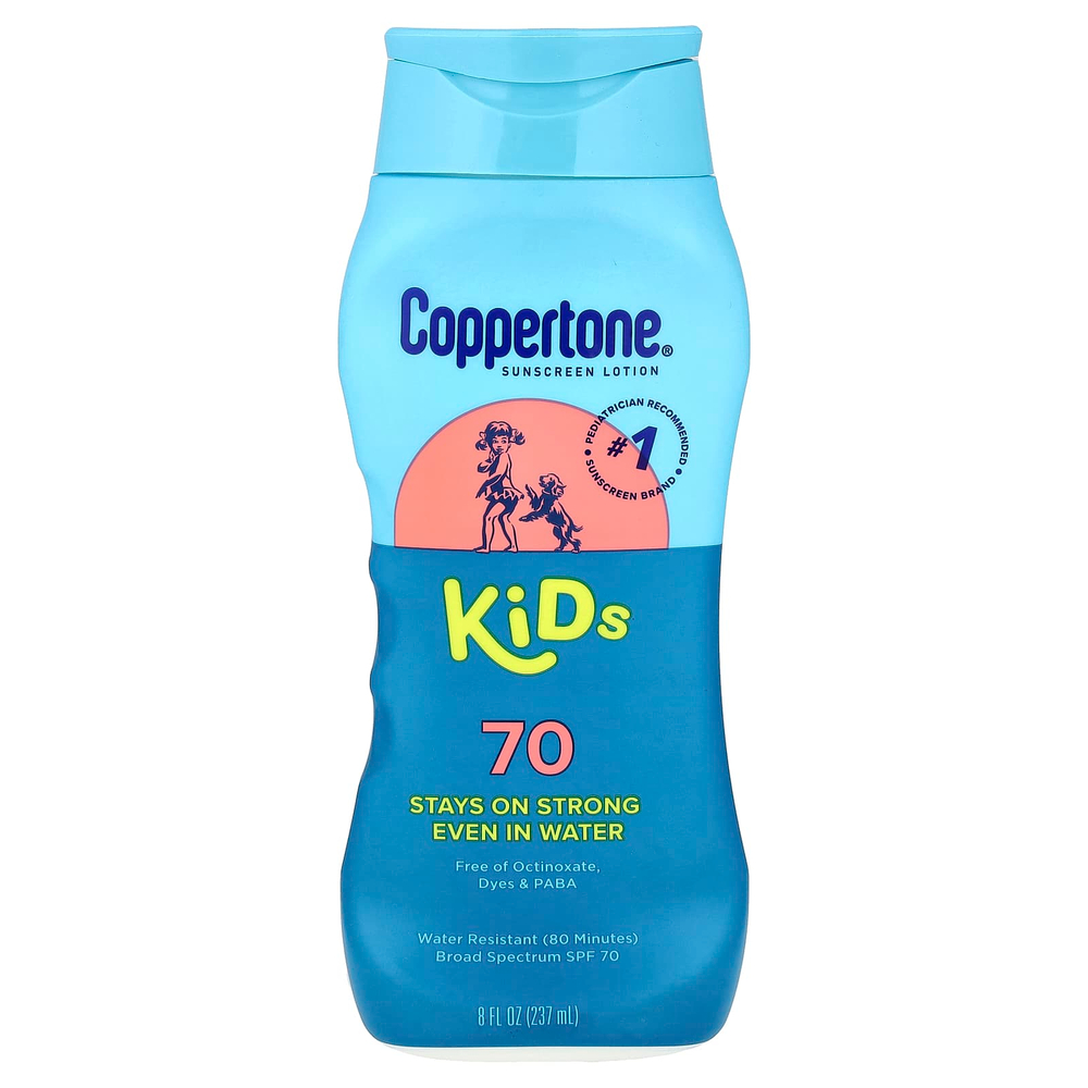 Coppertone, Kids, солнцезащитный лосьон, SPF 70, 237 мл (8 жидк. унц.)