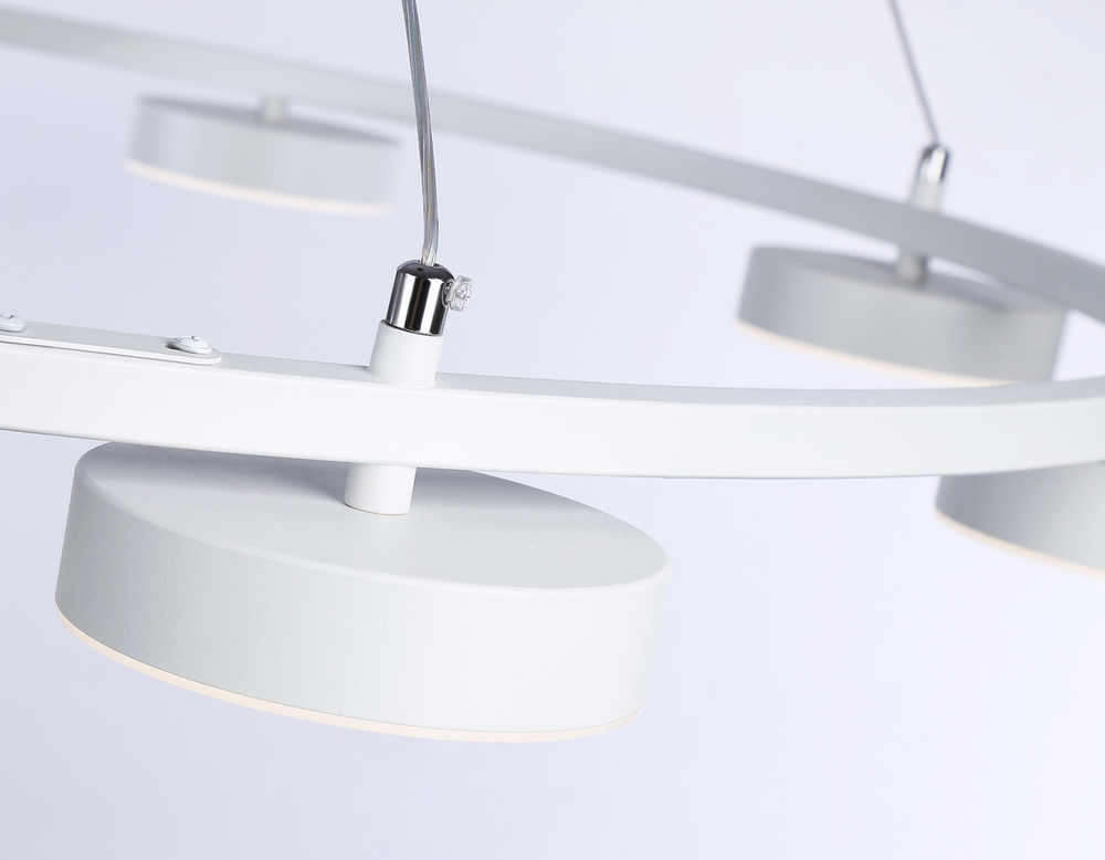 Светильник светодиодный подвесной с пультом FL51761/1+8 WH белый 3000K/4200K/6400K 67W D1000*1000 (ПДУ ИК)