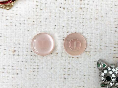 Пуговицы блузочные на ножке "карамелька", d 1,5 см, светло-персиковый