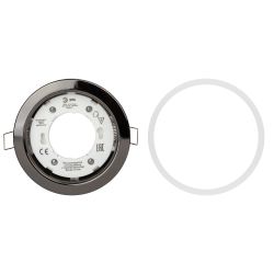 KL35 BK /1 (к) Светильник ЭРА под лампу Gx53,220V, 13W, черный металл | Встраиваемые светильники Для ламп GX53