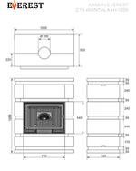 Камин EVEREST Z14 «RANTALA» Н-1550 Талькохлорит / Пироксенит