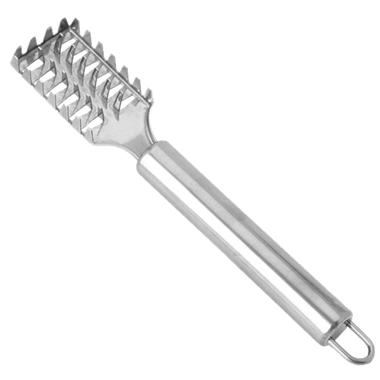 Рыбочистка 20см 30зубов 7-003 круглая ручка с петлей Нерж.,