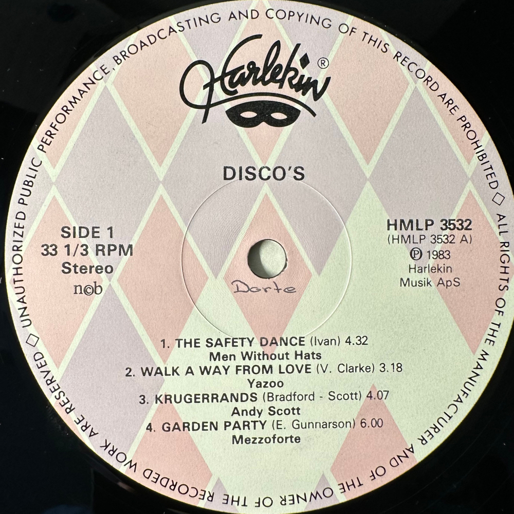 Сборник 12" Disco's (Дания 1983г.)