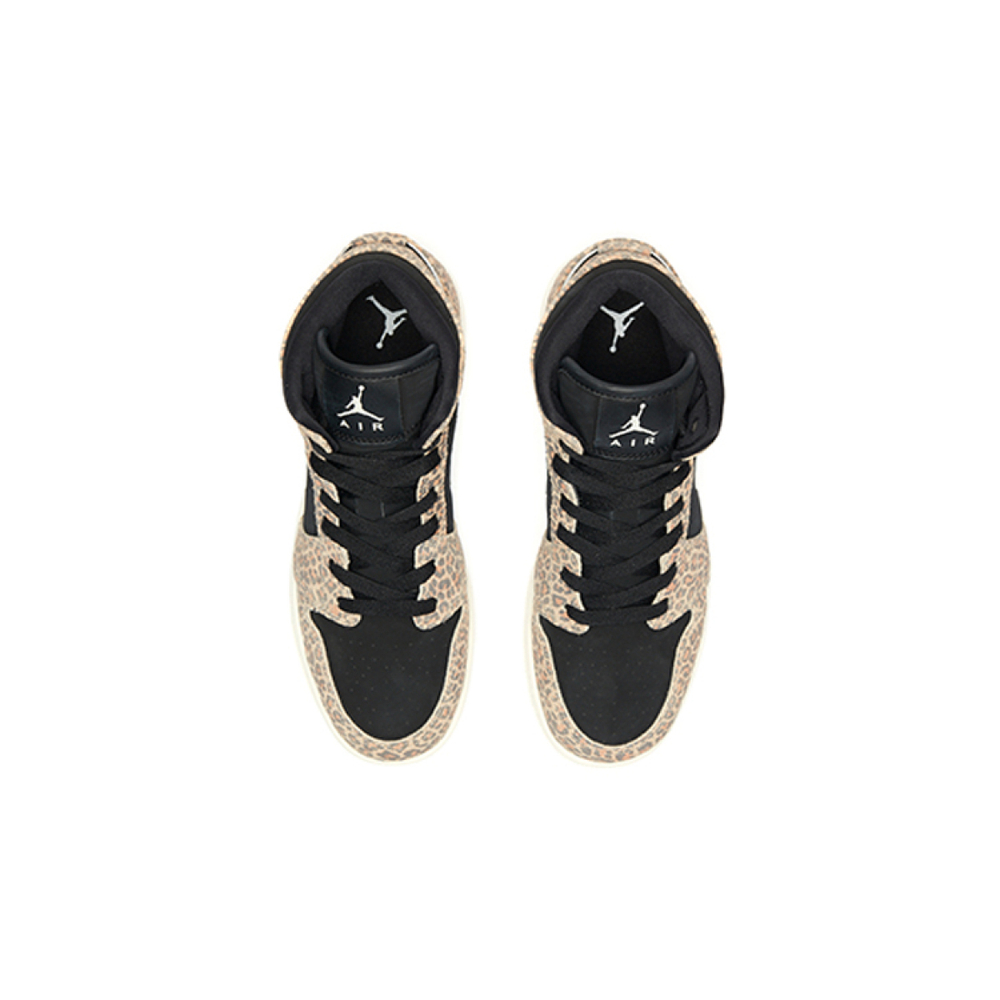 Кроссовки Air Jordan 1 Mid SE GS Leopard