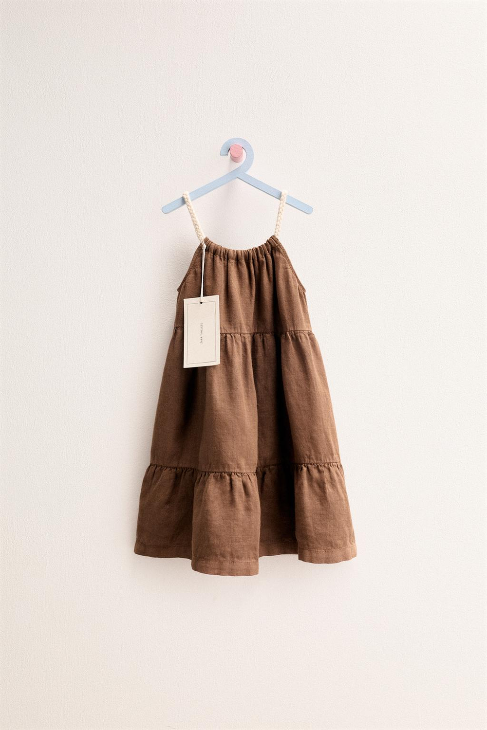 ZARA TIMELESS — ПЛАТЬЕ ИЗ 100% ЛЬНА, КОРИЧНЕВЫЙ