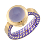 Кольцо с Халцедоном, Эмаль, R0178-20/8