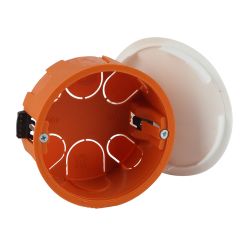 Распаячная коробка ЭРА KRP-80-40 скрытой установки красно-белая 80х40мм для полых стен крышка IP20