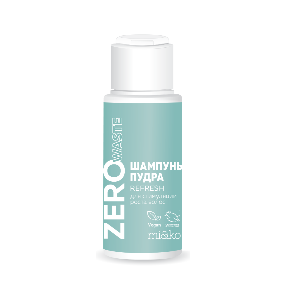 Шампунь-пудра Refresh для активирования роста волос Zero Waste, 25 г, Mi&Ko