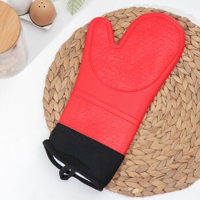 Рукавица для горячего с манжетой «Профи» (36х18,5 см) (Цвет: разноцветный)