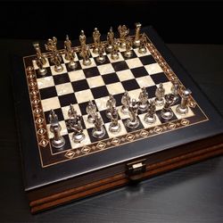 Шахматы подарочные "Илиада мини" венге антик (2811.BLK.5102.150)