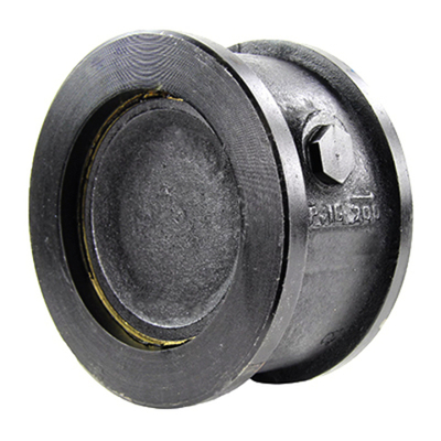 Клапан обратный чугунный поворотный одностворчатый Ду50 Ру16 19ч21бр