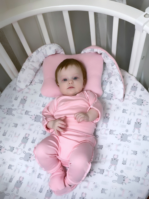 Серые зайки с розовым