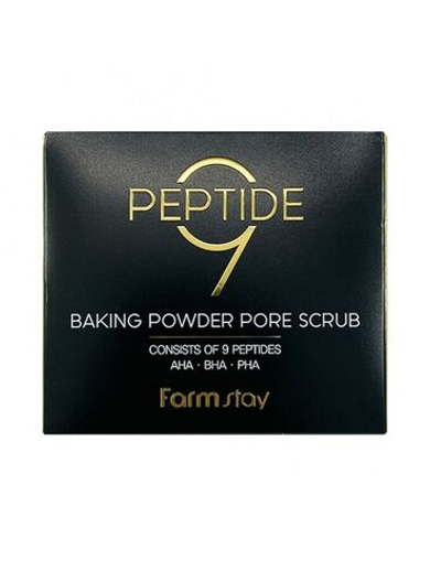 FarmStay Скраб для лица с содой и пептидами - Peptide 9 baking powder pore scrub, 7г*25шт