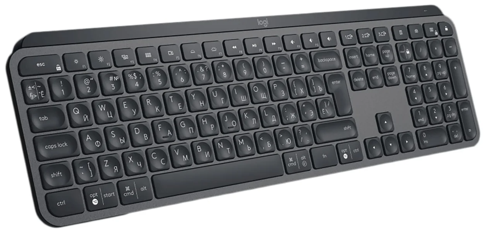 Беспроводная клавиатура Logitech MX Keys черный , русская