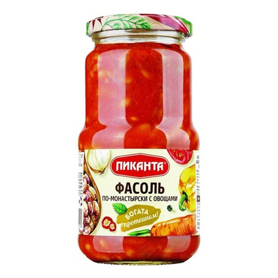 Фасоль по-монастырски с овощами, Пиканта, 0,47
