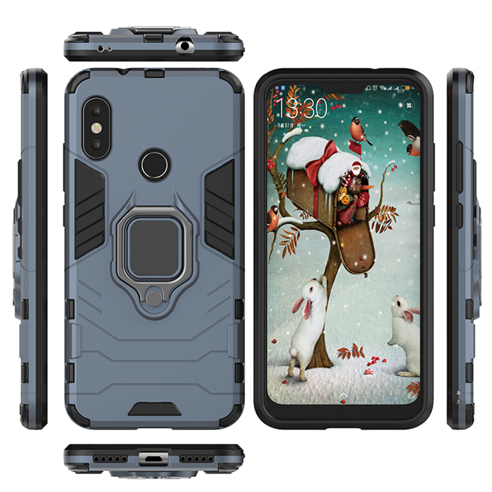 Противоударный чехол с кольцом Panther Case для Xiaomi Redmi 6 Pro / Mi A2 Lite