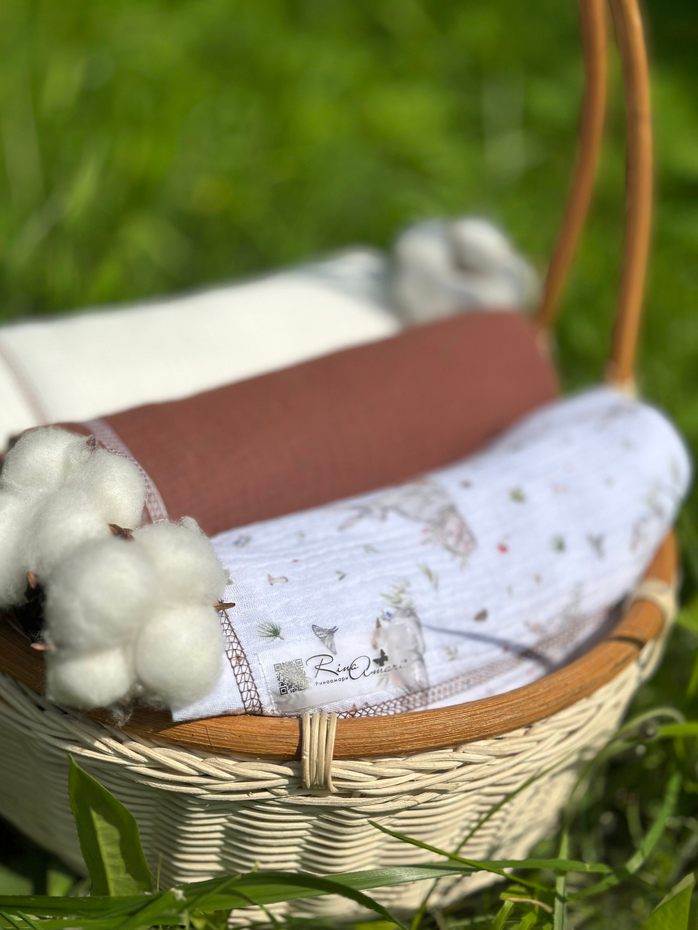 Муслиновая пеленка Лесная сказка 90*130 (+/-5см)