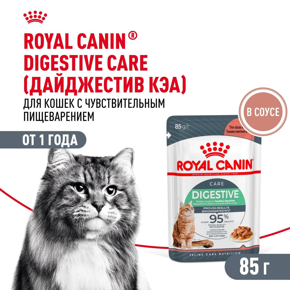 Royal Canin Digest Sensitive Корм консервированный для взрослых кошек в соусе 85г
