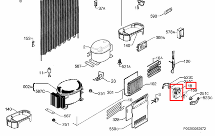 Мотор вентилятора для холодильника Electrolux (Электролюкс) - 2260226010